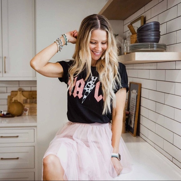 Y’all Cow Print Lightning Bolt Graphic Black T-Shirt - Picture 4 of 7